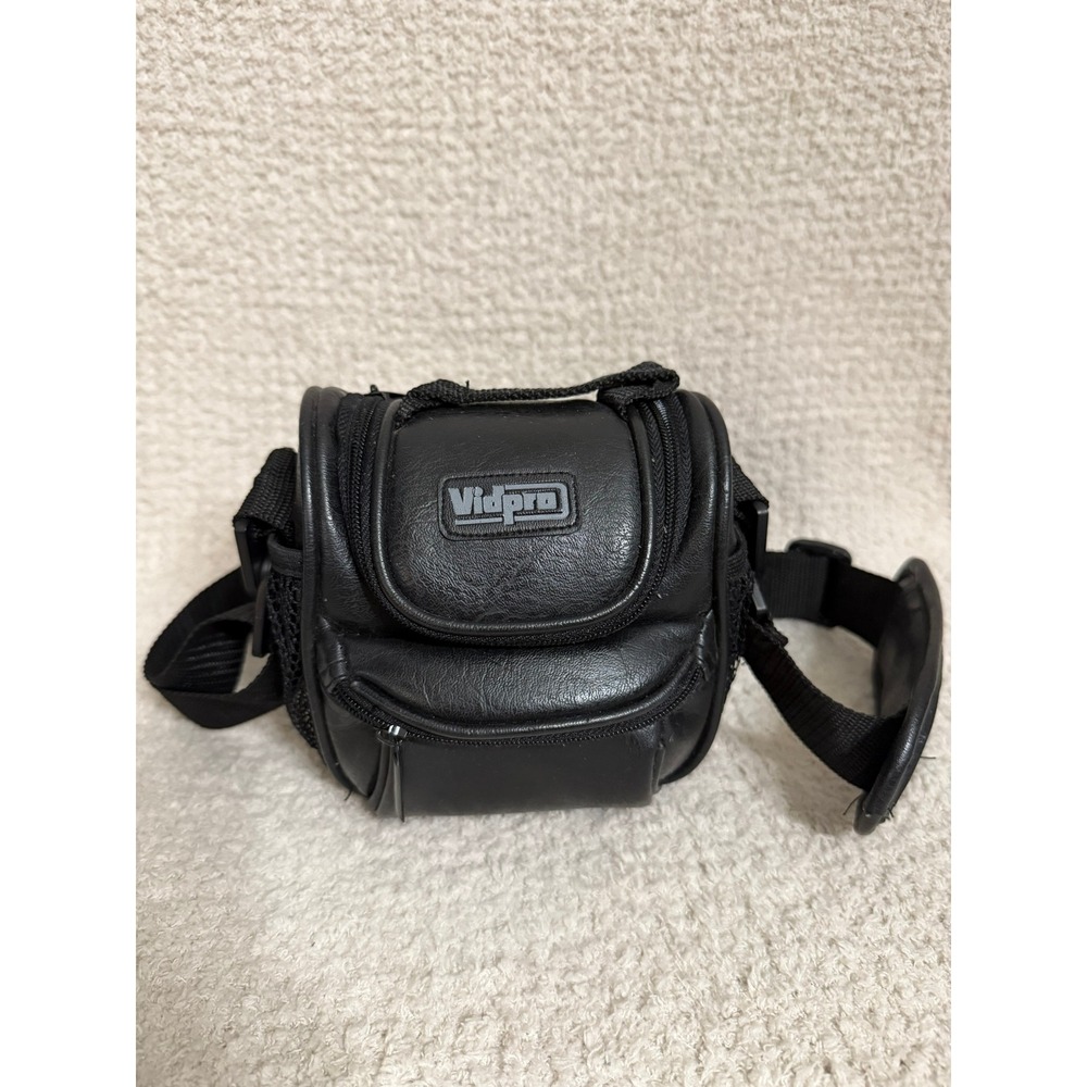 Vidpro Camera Bag Black Leatherette Shoulder Bag‎ Compact Case